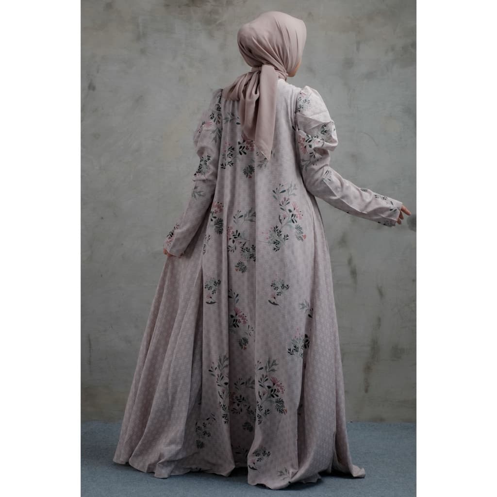 Qoni | Ld. Evelina | Gaun daily look | Gaun full motif | Gaun simpel dan elegan 5