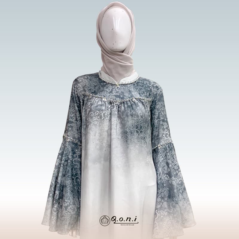 Qoni | Ld. Juwita | Gaun Daily Look Premium | Gaun Bermotif Premium | Look Simple dan Elegan 2