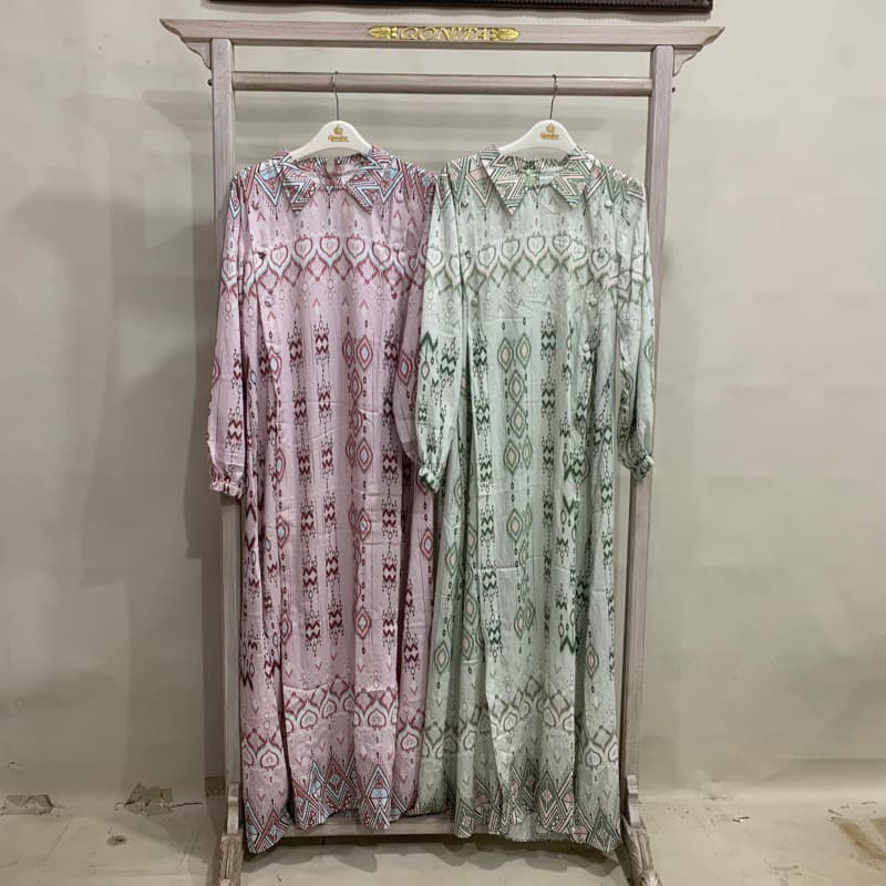 Qoni | Ld. Mazaya | Gaun Daily Look Premium | Gaun Bermotif Premium | Look Simple dan Elegan 7