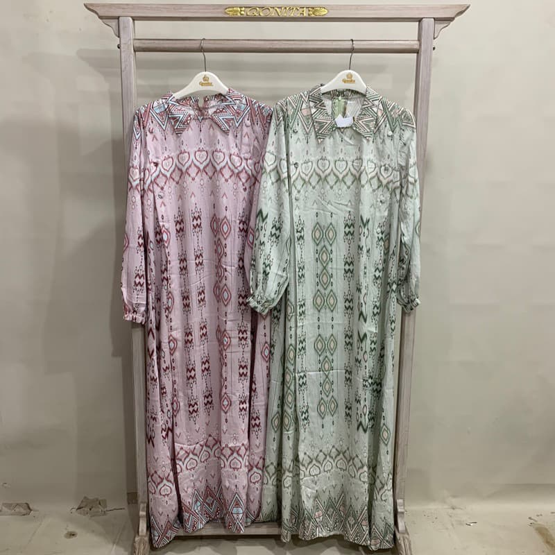 Qoni | Ld. Mazaya | Gaun Daily Look Premium | Gaun Bermotif Premium | Look Simple dan Elegan 8