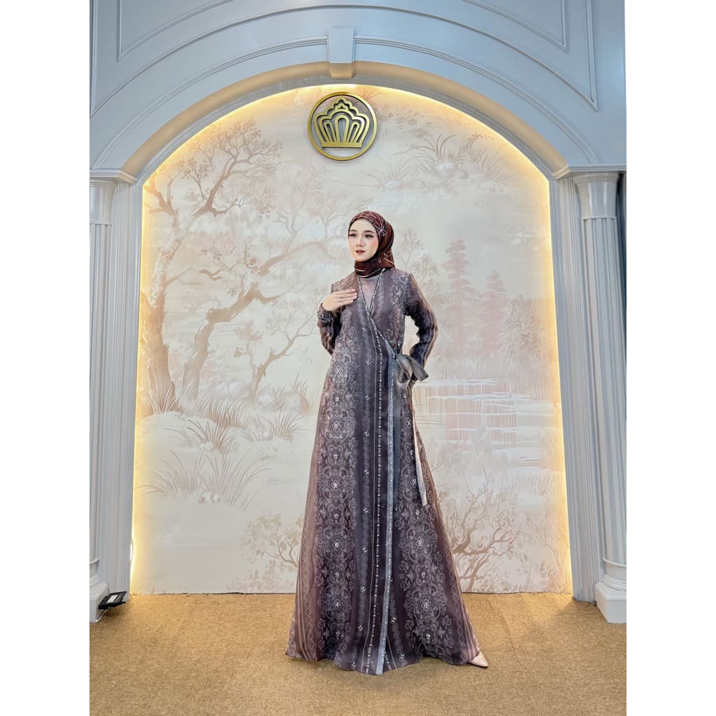 Qoni | Ld. Minara Outer Organdi | Gaun Pesta Premium | Gaun Payet | Gaun Mewah | Simpel | Elegan. 2
