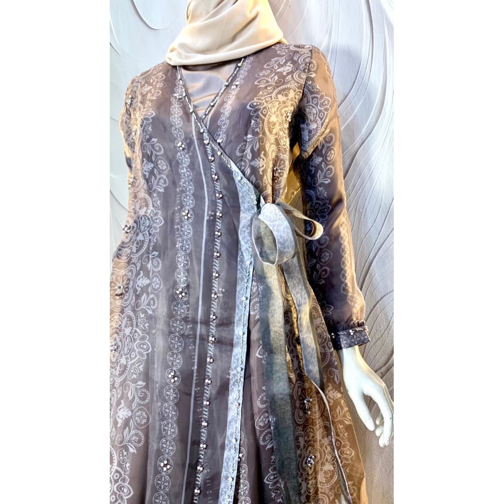 Qoni | Ld. Minara Outer Organdi | Gaun Pesta Premium | Gaun Payet | Gaun Mewah | Simpel | Elegan. 4