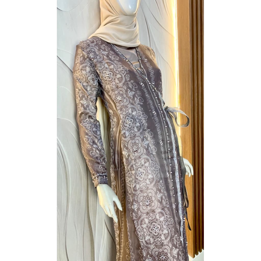 Qoni | Ld. Minara Outer Organdi | Gaun Pesta Premium | Gaun Payet | Gaun Mewah | Simpel | Elegan. 5