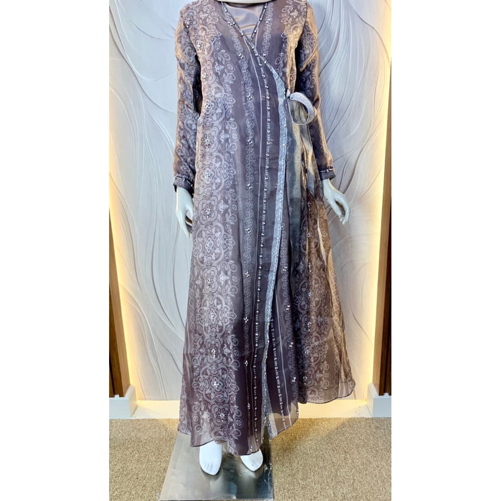 Qoni | Ld. Minara Outer Organdi | Gaun Pesta Premium | Gaun Payet | Gaun Mewah | Simpel | Elegan. 6