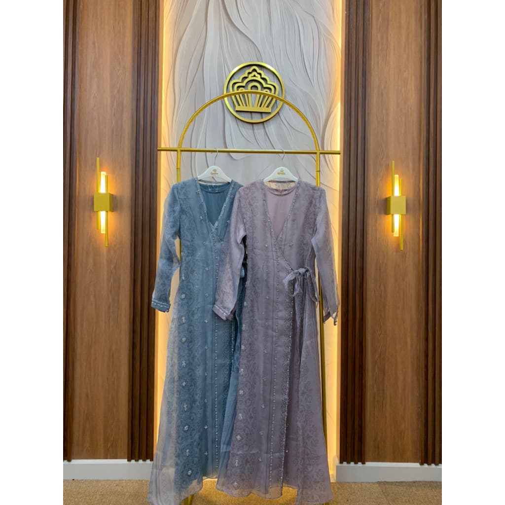 Qoni | Ld. Minara Outer Organdi | Gaun Pesta Premium | Gaun Payet | Gaun Mewah | Simpel | Elegan. 7