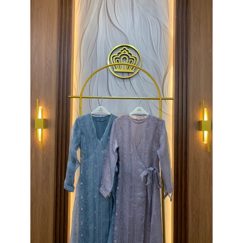 Qoni | Ld. Minara Outer Organdi | Gaun Pesta Premium | Gaun Payet | Gaun Mewah | Simpel | Elegan. 8