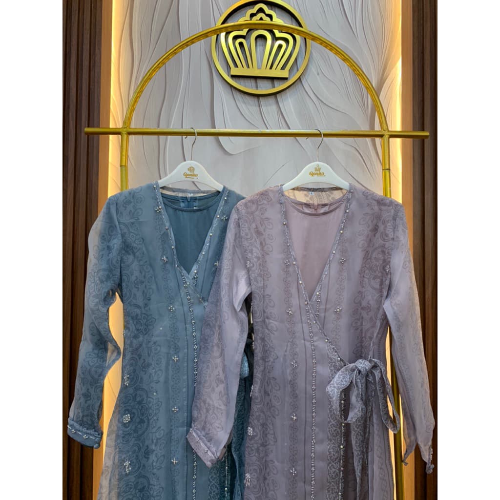 Qoni | Ld. Minara Outer Organdi | Gaun Pesta Premium | Gaun Payet | Gaun Mewah | Simpel | Elegan. 9