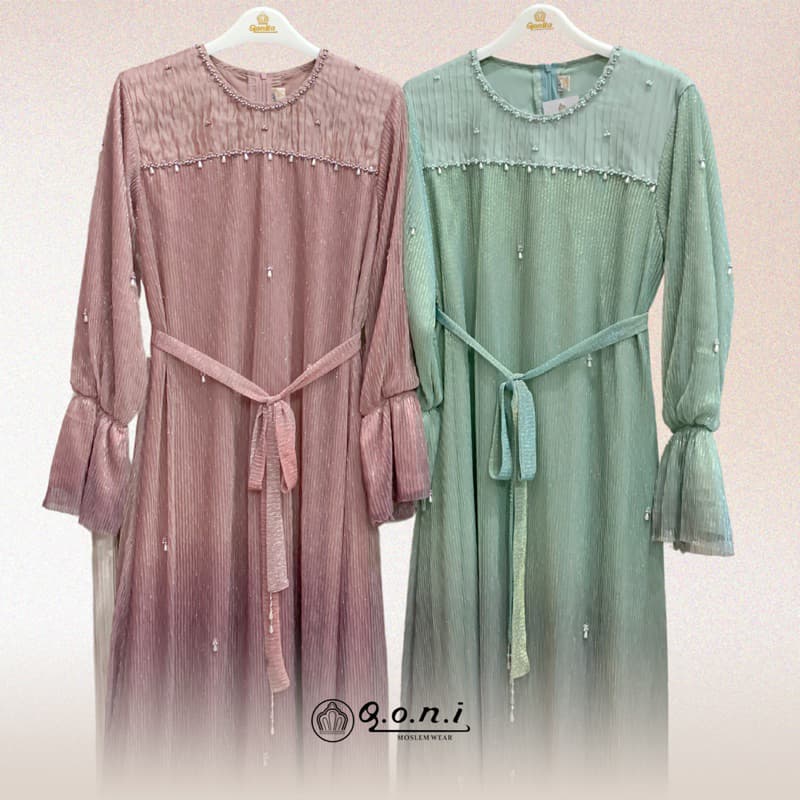 Qoni | Ld. Nazura | Gaun Pesta Premium | Gaun Berpayet Full Premium | Gaun Mewah dan Elegan 5