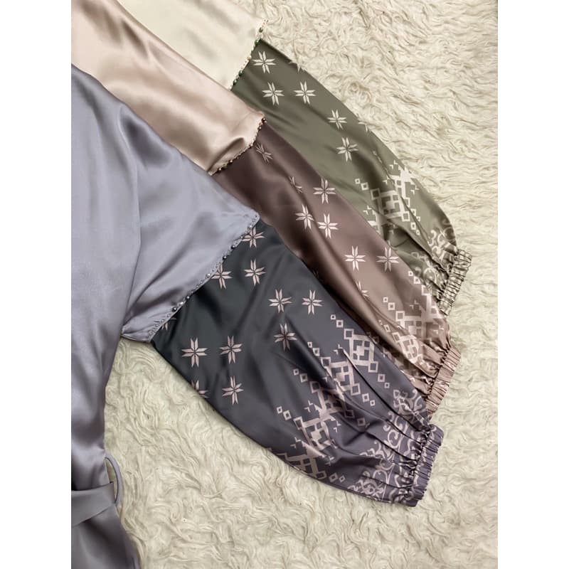 Qoni | Ld. Outer Sally | Dress Inner Outer Terpisah | Dress Bermotif Premium | Look Simple dan Elegan 3