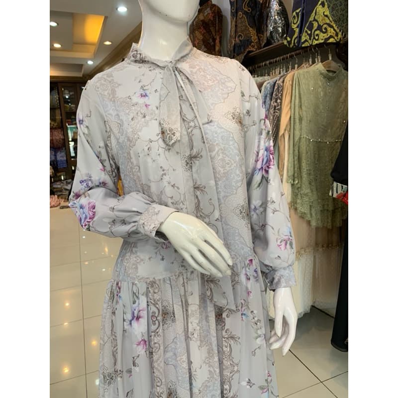 Qoni | Ld. Revana Sifon | Gaun Daily Look Premium | Gaun Simpel dan Elegant | Gaun Full Motif 3
