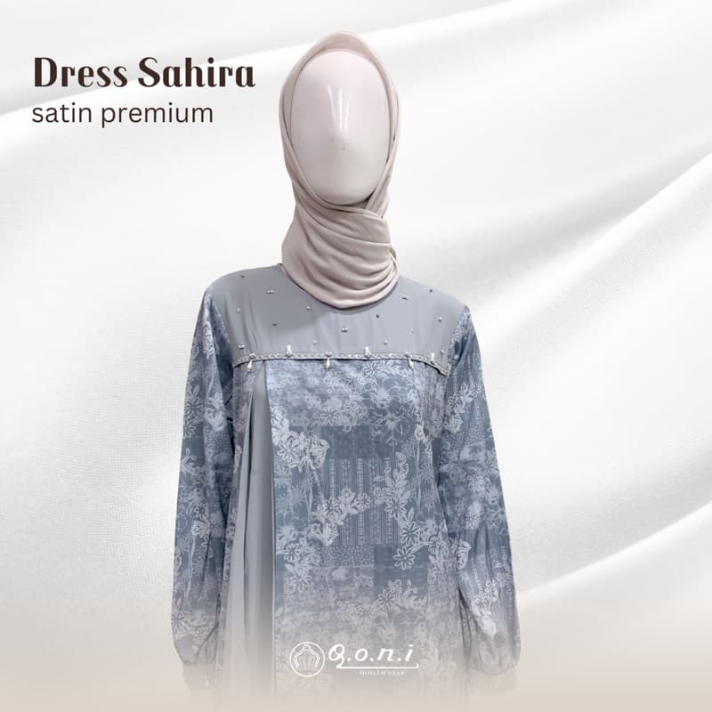 Qoni | Ld. Sahira | Dress Daily Look Premium | Dress Bermotif Premium | Dress Berpayet Premium | Look Simple dan Elegan