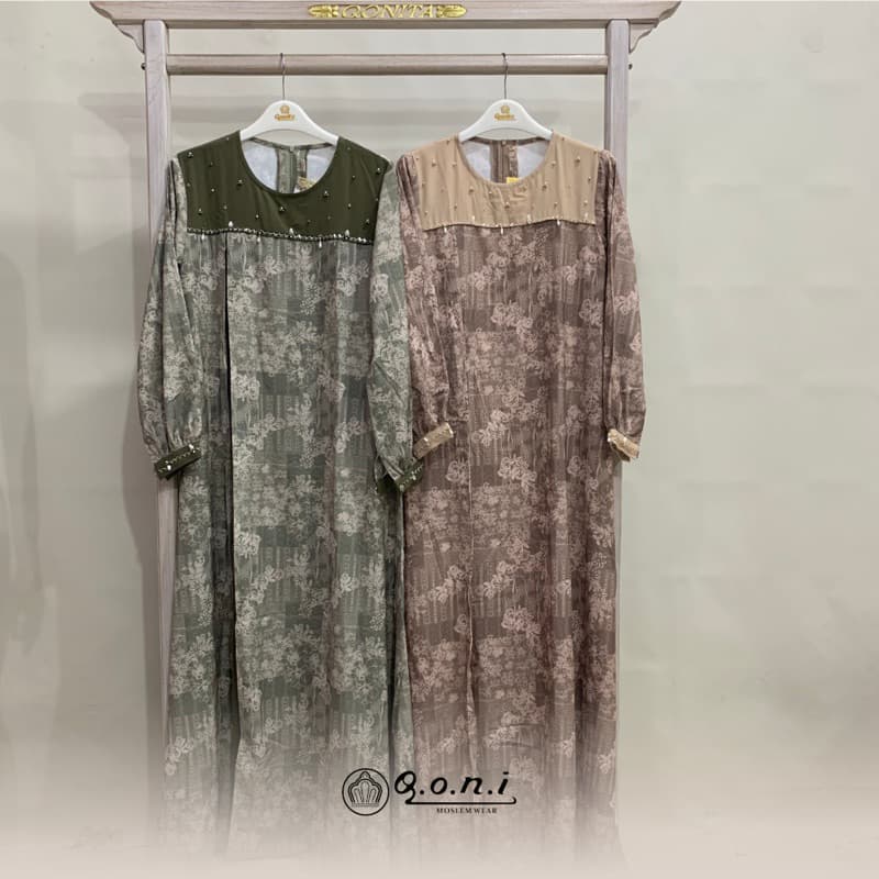Qoni | Ld. Sahira | Dress Daily Look Premium | Dress Bermotif Premium | Dress Berpayet Premium | Look Simple dan Elegan 5