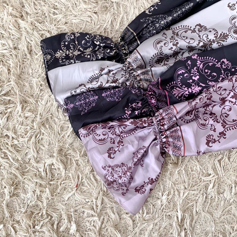 Qoni | Ld. Silk Sahila | Gaun daily look premium | Gaun bermotif cantik | look simpel dan elegan 3