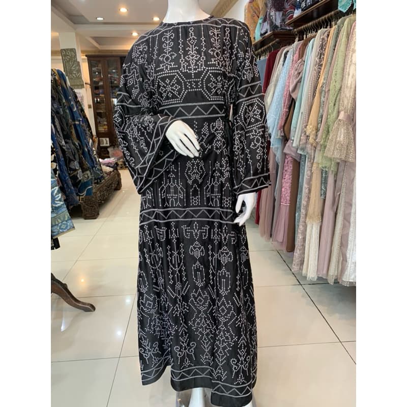 Qoni | Ld. Tanazela | Gaun Daily Look Premium | Motif Bordir | Simpel dan Elegant