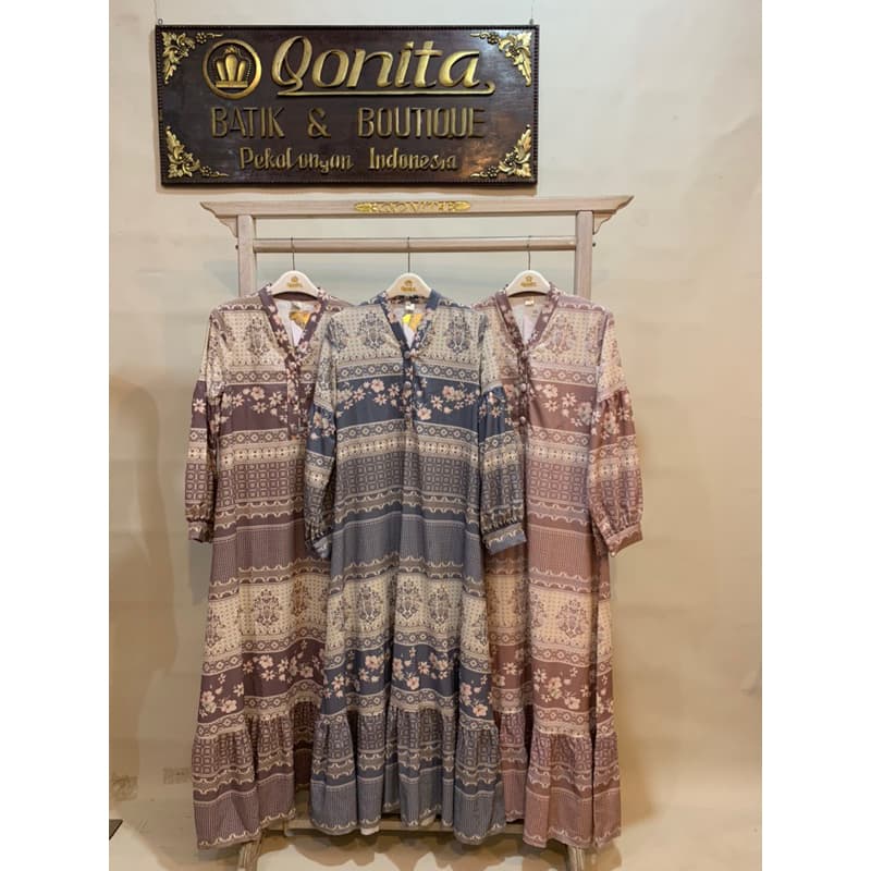 Qoni | Ld. Valeria | Gaun Daily | Gaun Premium | Gaun simpel dan elegant | Gaun Busui 7