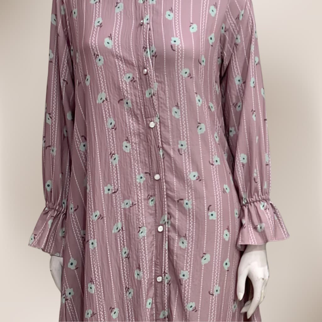 Qoni | Ld. Zaliya Crepe | Dress Daily Look Premium | Dress Bermotif Premium | Look Simple dan Elegan 2