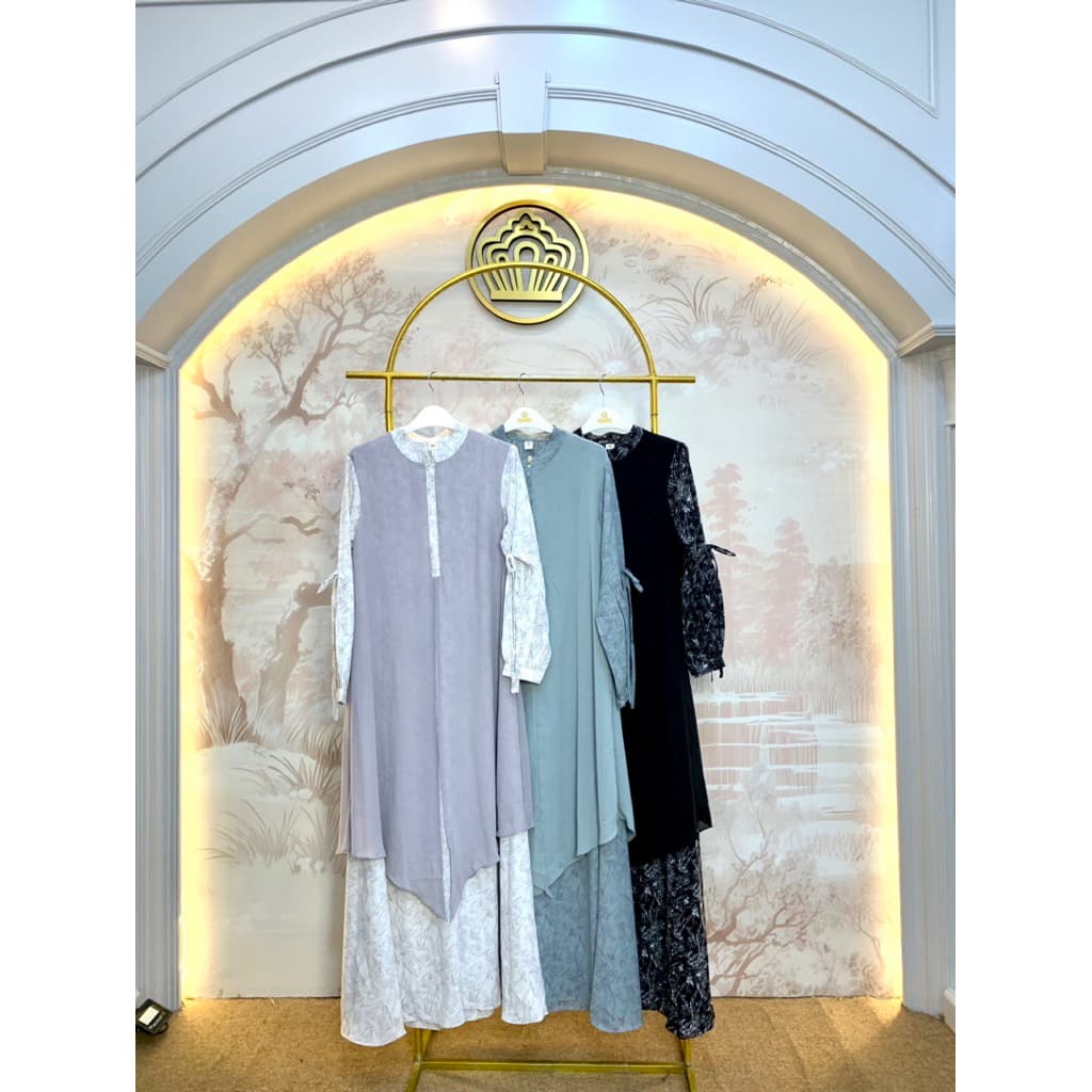 Qoni | Longdress Gaun Dalia | Casual Look | Formal Look | Gaun Elegan | Gaun Premium 7
