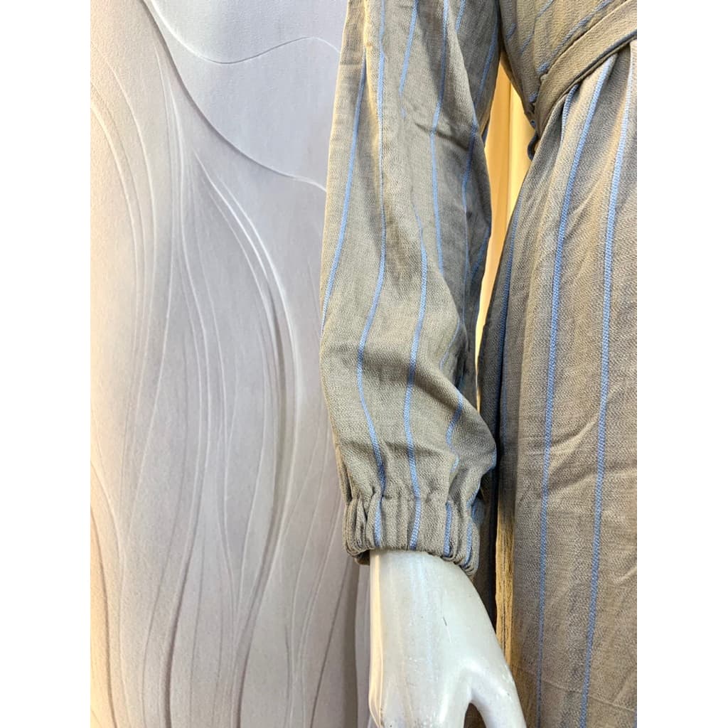 Qoni | Longdress Zeyra | Gaun Simple | Casual Look | Formal Look | Stripe 7