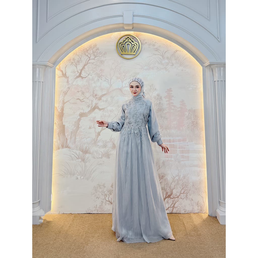 Qoni | Lunara | Gaun Pesta Premium | Gaun Payet | Mewah | Simpel | Elegan 3