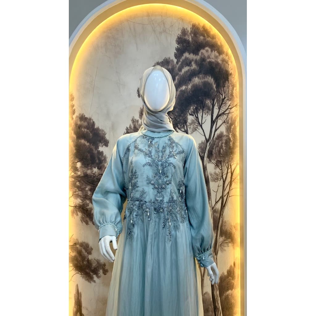 Qoni | Lunara | Gaun Pesta Premium | Gaun Payet | Mewah | Simpel | Elegan 4