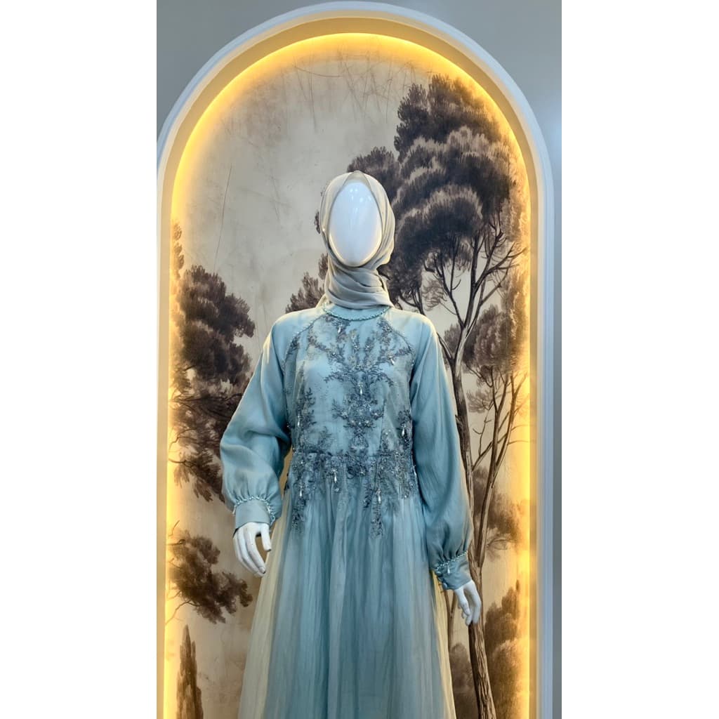 Qoni | Lunara | Gaun Pesta Premium | Gaun Payet | Mewah | Simpel | Elegan 8