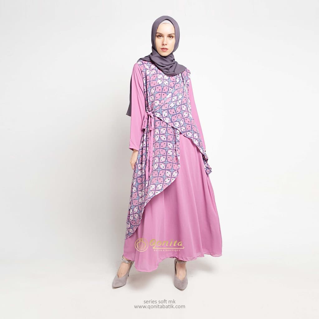 Qonita Batik Gaun Aisya - Simple Daily Dress Batik