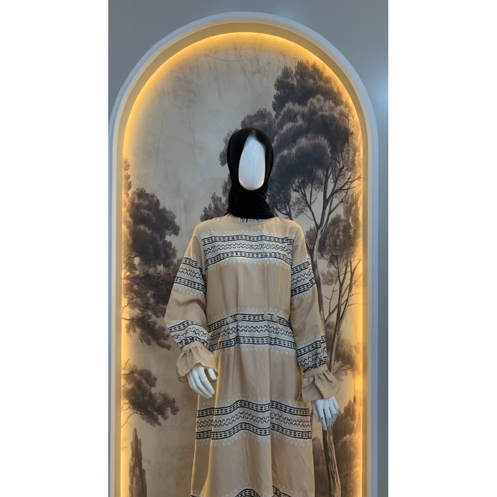 Qonita Batik Gaun Aneta - Dress Daily Batik Soft 2