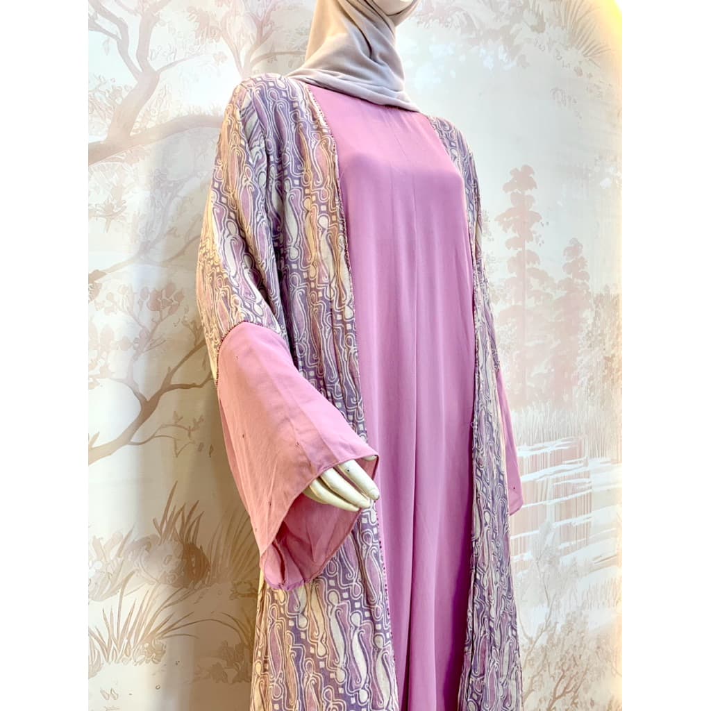 Qonita Batik Gaun Aurellia Pink/Purple XL 7