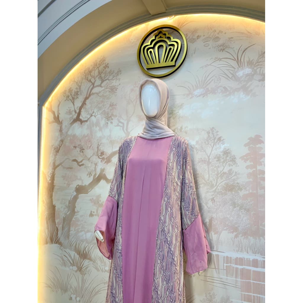 Qonita Batik Gaun Aurellia Pink/Purple XL 8