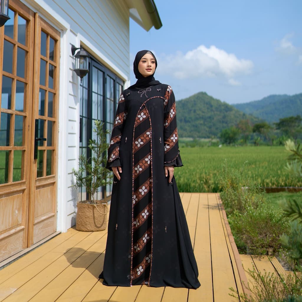 QONITA BATIK | GAUN CATLEYA | DRESS CATLEYA