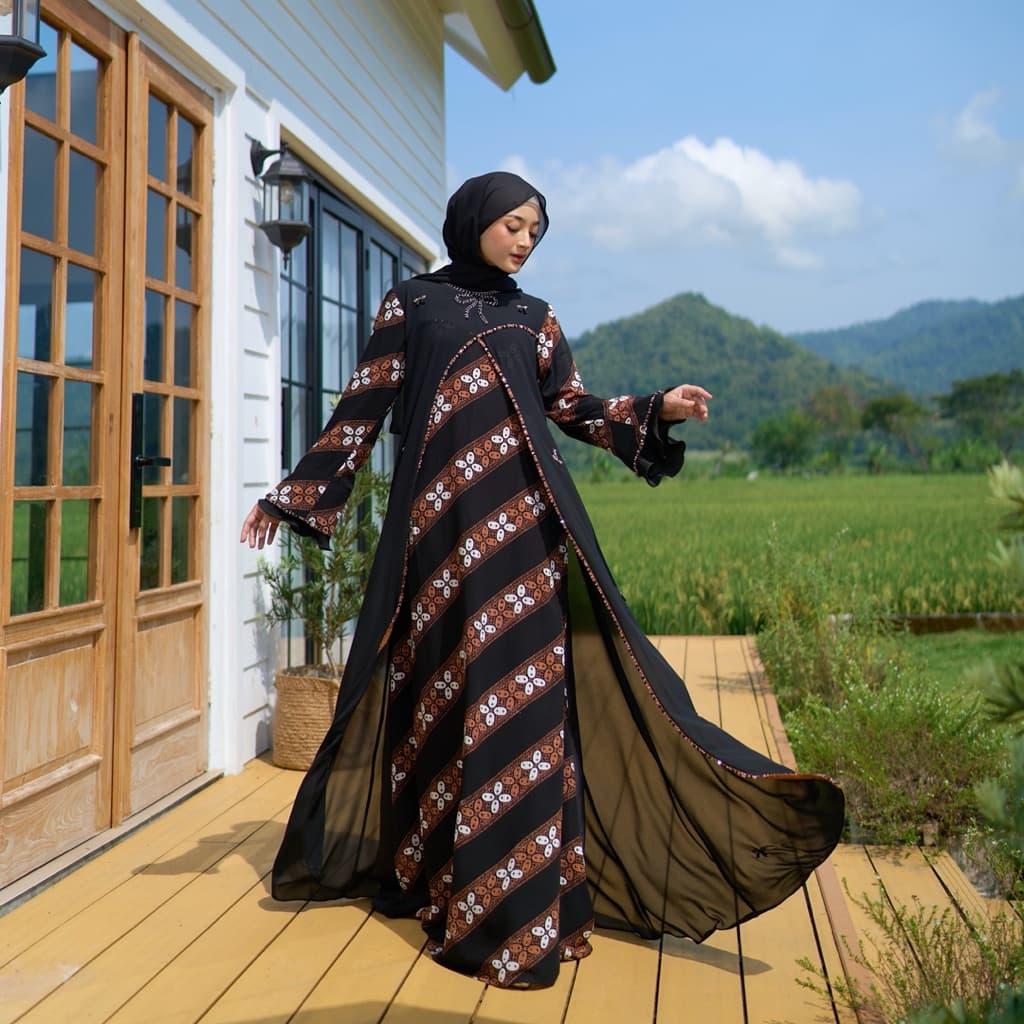 QONITA BATIK | GAUN CATLEYA | DRESS CATLEYA 3