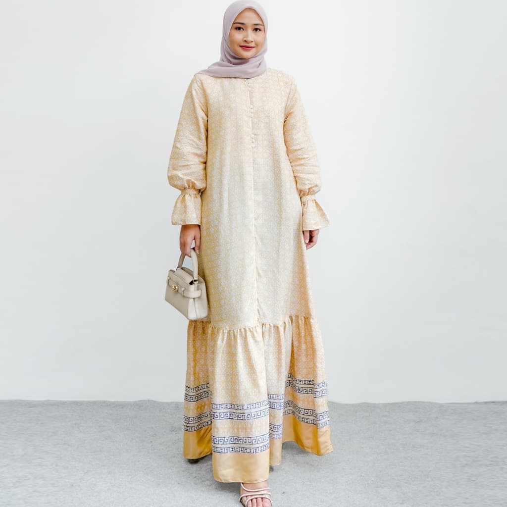 Qonita Batik - Gaun Isana - Busui Friendly Lengan Balon