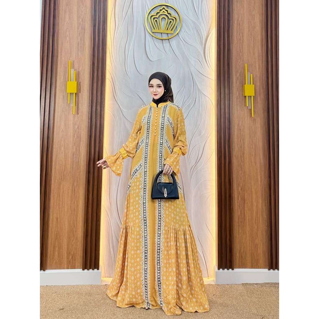 Qonita Batik | Gaun Jenni Crep | Gaun Batik Busui | Gaun Batik Soft | Gaun Batik Berpayet 3