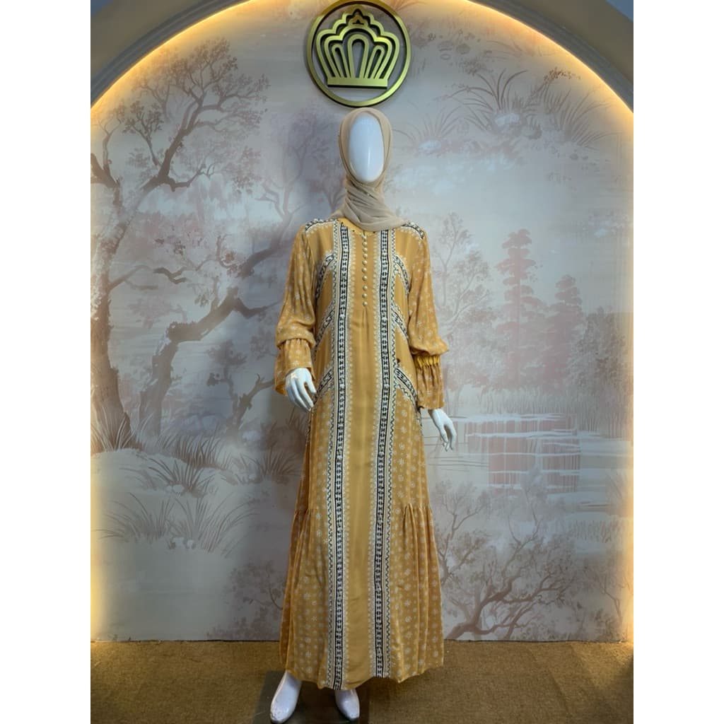 Qonita Batik | Gaun Jenni Crep | Gaun Batik Busui | Gaun Batik Soft | Gaun Batik Berpayet 4