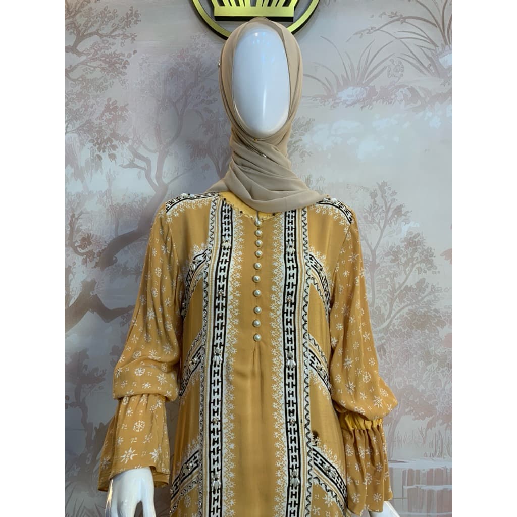 Qonita Batik | Gaun Jenni Crep | Gaun Batik Busui | Gaun Batik Soft | Gaun Batik Berpayet 5