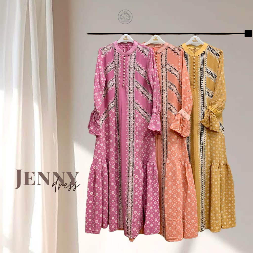 Qonita Batik | Gaun Jenni Crep | Gaun Batik Busui | Gaun Batik Soft | Gaun Batik Berpayet 8