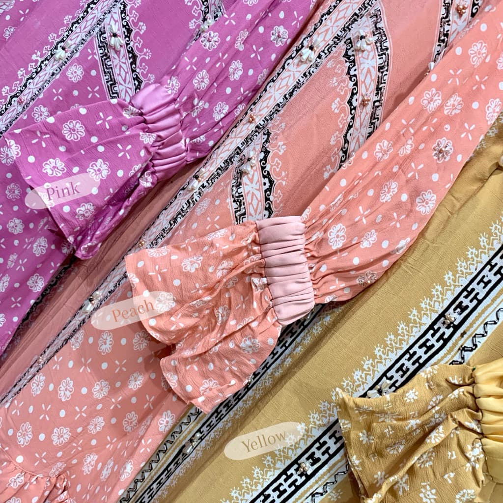 Qonita Batik | Gaun Jenni Crep | Gaun Batik Busui | Gaun Batik Soft | Gaun Batik Berpayet 9