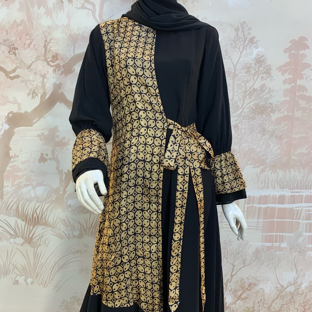 Qonita Batik Gaun kalingga Sogan - Gaun Batik Klasik 2