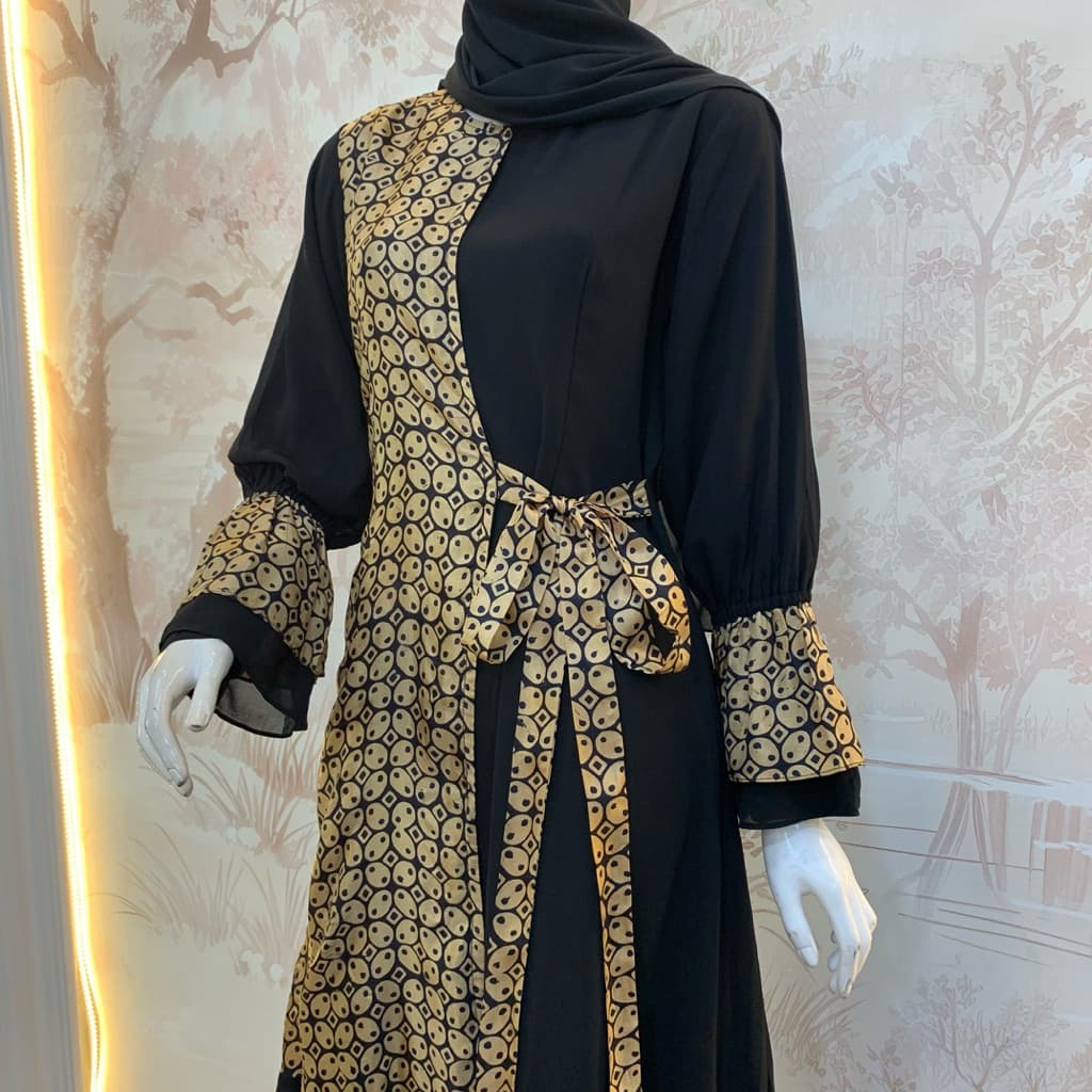 Qonita Batik Gaun kalingga Sogan - Gaun Batik Klasik 3