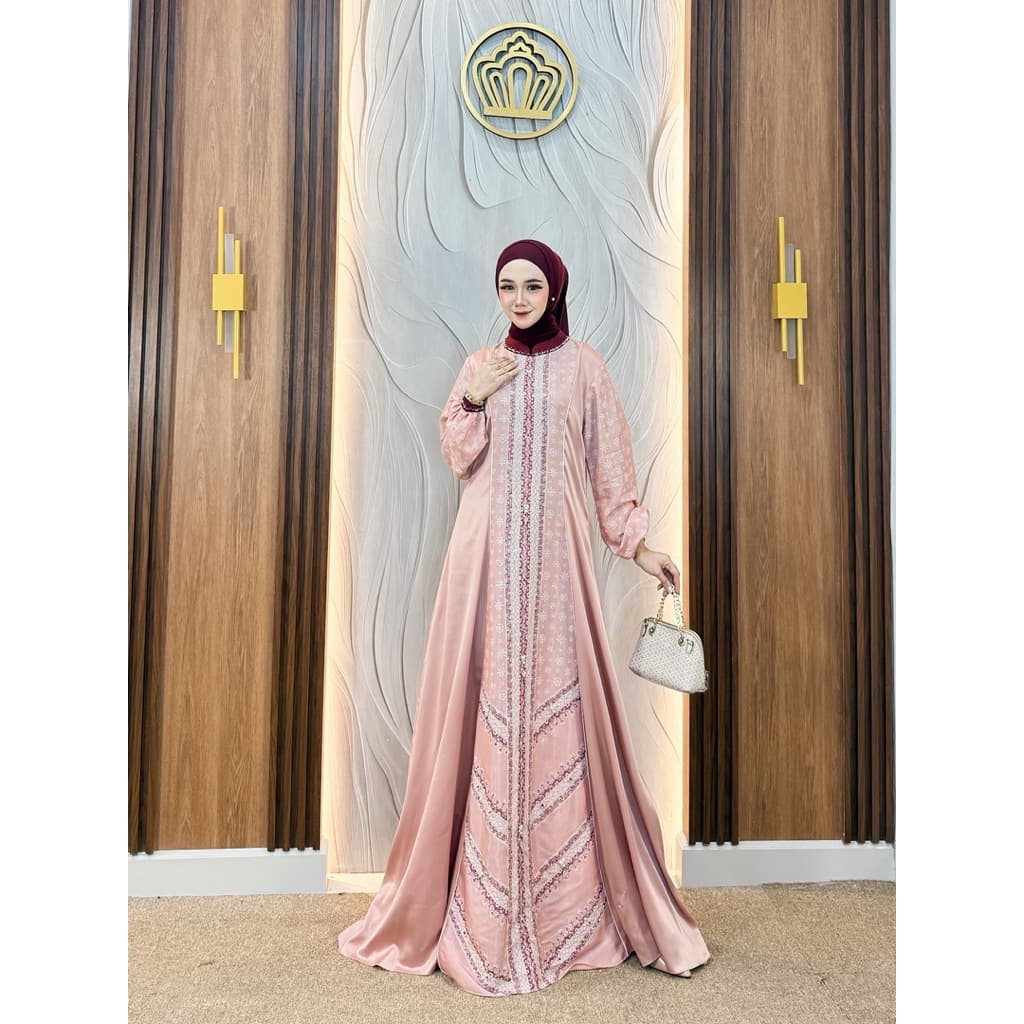 Qonita Batik | Gaun Kayley | Gaun batik | Qonita Batik | Batik Soft | Gaun berpayet 2