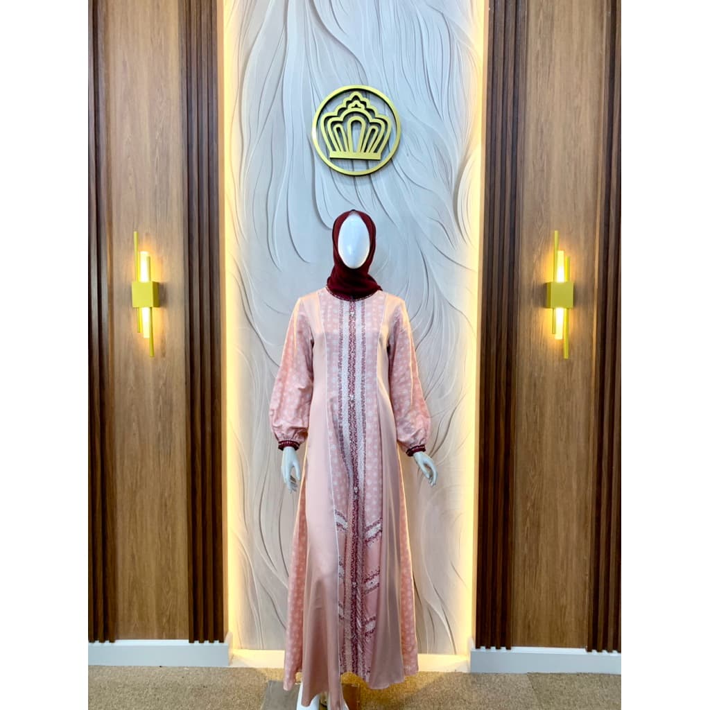 Qonita Batik | Gaun Kayley | Gaun batik | Qonita Batik | Batik Soft | Gaun berpayet 4