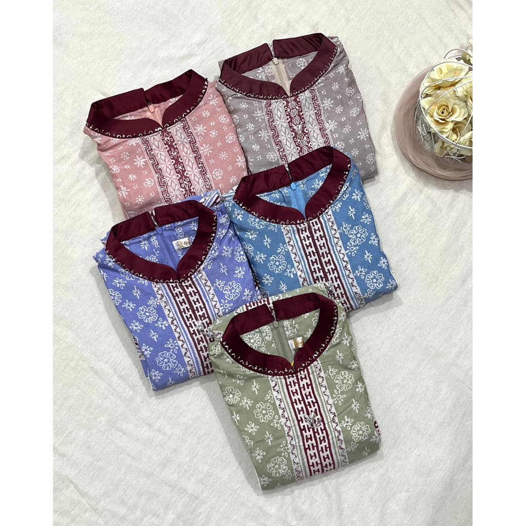 Qonita Batik | Gaun Kayley | Gaun batik | Qonita Batik | Batik Soft | Gaun berpayet 7