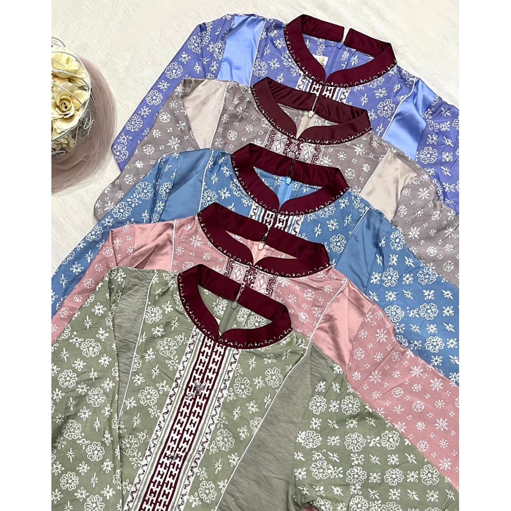 Qonita Batik | Gaun Kayley | Gaun batik | Qonita Batik | Batik Soft | Gaun berpayet 9