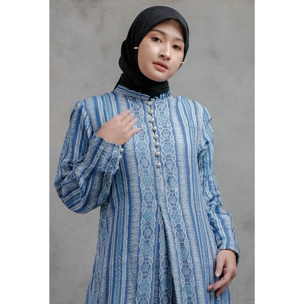 Qonita Batik Gaun Kiana - Batik Busui Daily Simple Dress 3