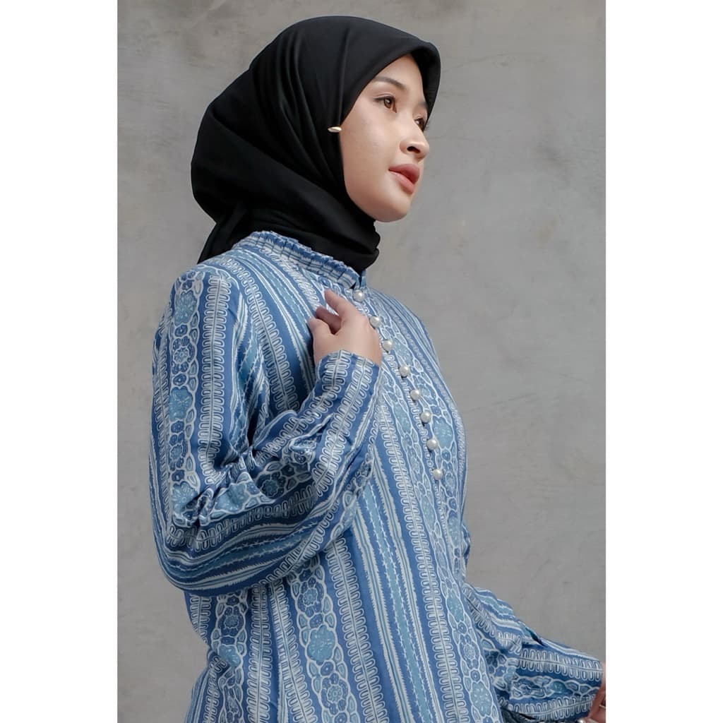 Qonita Batik Gaun Kiana - Batik Busui Daily Simple Dress 4