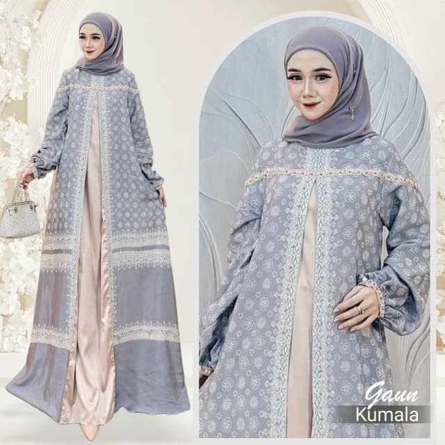 Qonita Batik | Gaun Kumala | Gaun Batik Soft | Gaun Batik Daily | Gaun Batik Berpayet