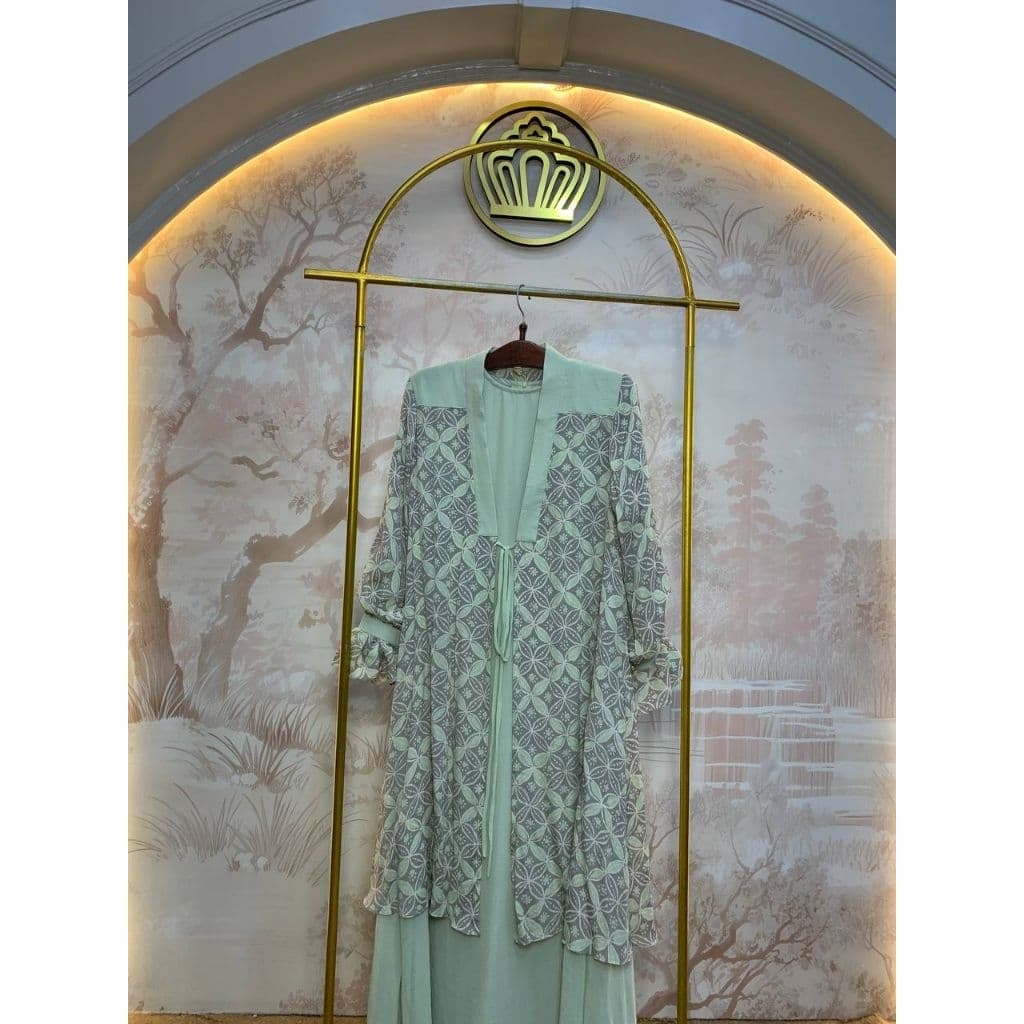 QONITA BATIK | GAUN LARASATI | DRESS LARASATI WANITA ANGGUN dengan Desain Elegan dan Warna Soft Pink 7