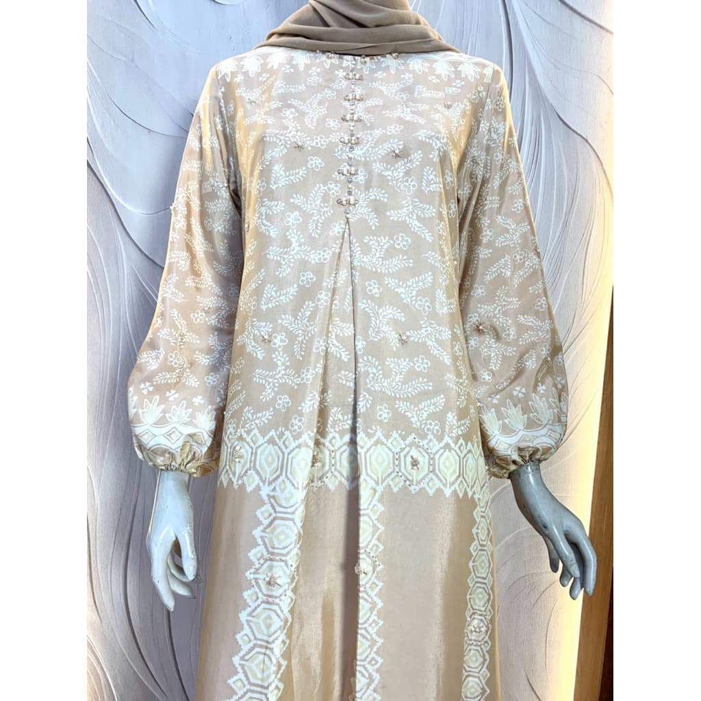 Qonita Batik Gaun Nandhini - Gaun Batik Soft Berpayet Elegan Best Seller 7