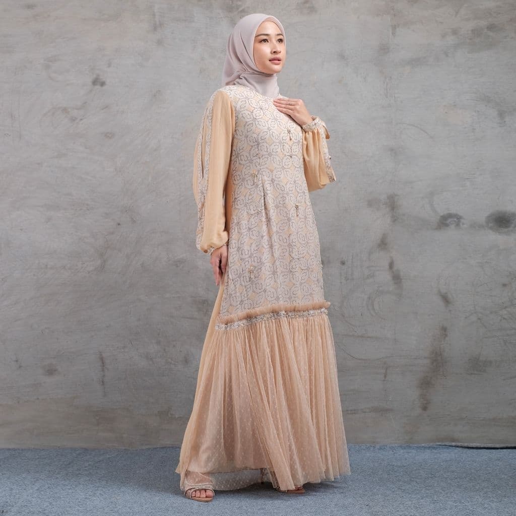 QONITA BATIK | GAUN NOVA | DRESS WANITA BATIK ELEGAN DAN MURAH Dengan Desain Mewah Dan Detail Cantik 2