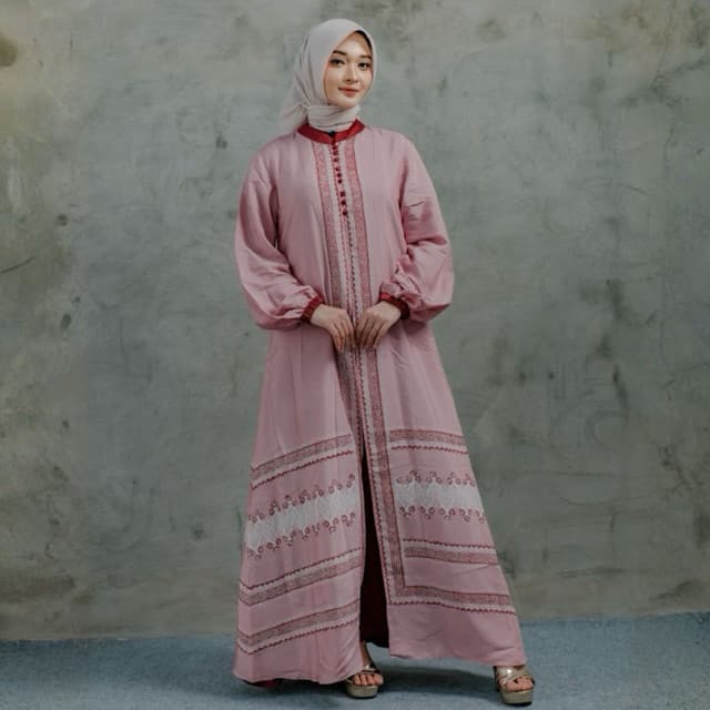 Qonita Batik | Gaun Outer Zenita | Gaun Batik Premium